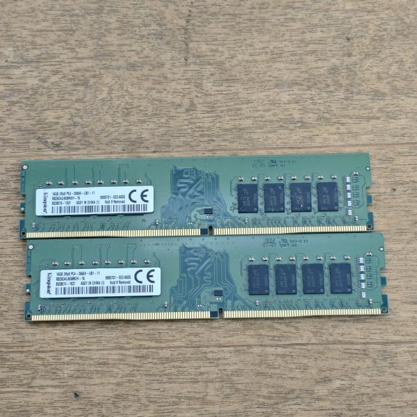 パソコンメモリ PC4-2666V 16GB x 2 合計32GB　4.