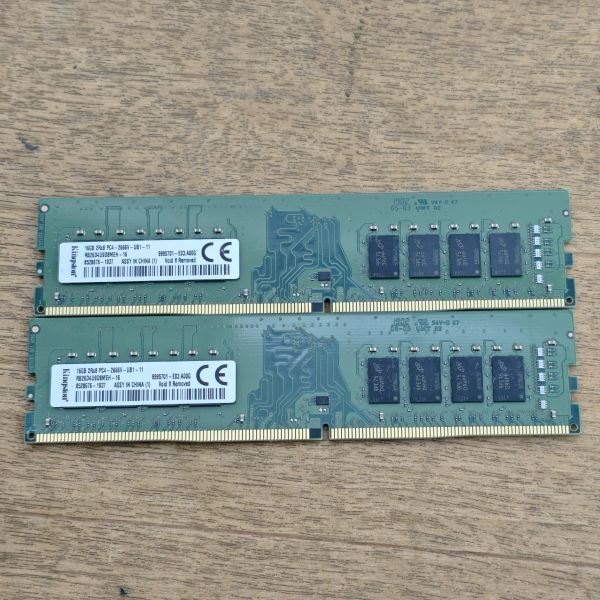 パソコンメモリ PC4-2666V 16GB x 2 合計32GB 6.