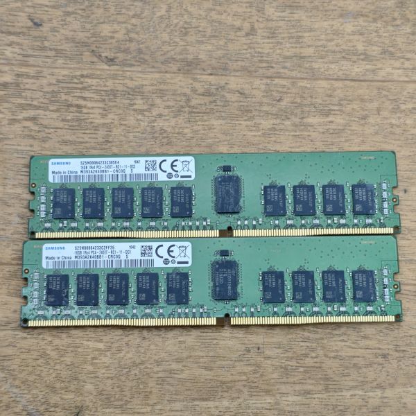 パソコンメモリ PC4-2400T ECC Registered 16GB x 2 合計32GB .2