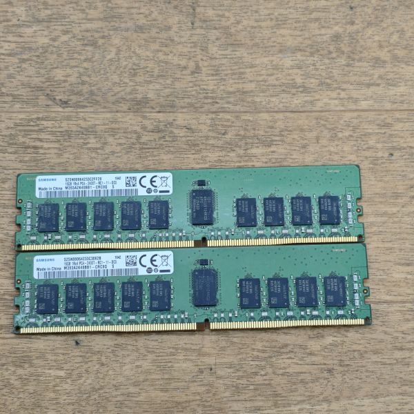 パソコンメモリ PC4-2400T ECC Registered 16GB x 2 合計32GB .1