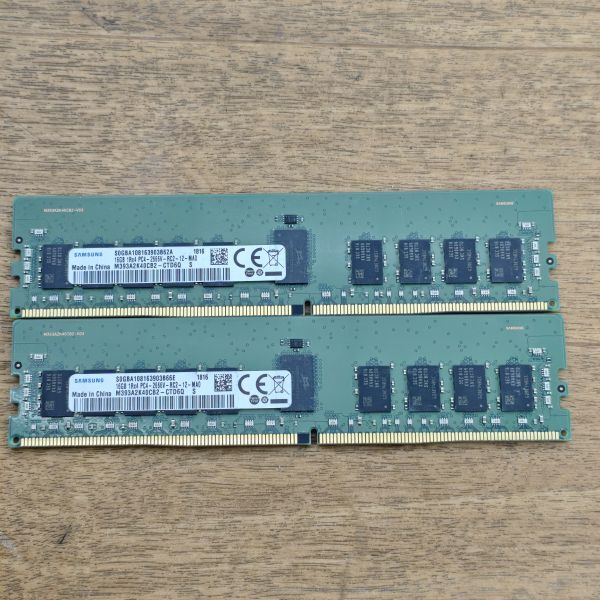 パソコンメモリ PC4-2666V ECC Registered 16GB x 2 合計32GB .1