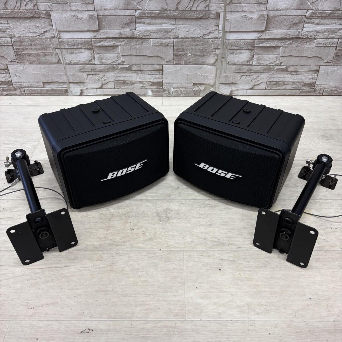 ☆1円〜☆ BOSE ボーズ スピーカーシステム 111AD ペア シリアル同番 天井吊りブラケット セット スピーカー