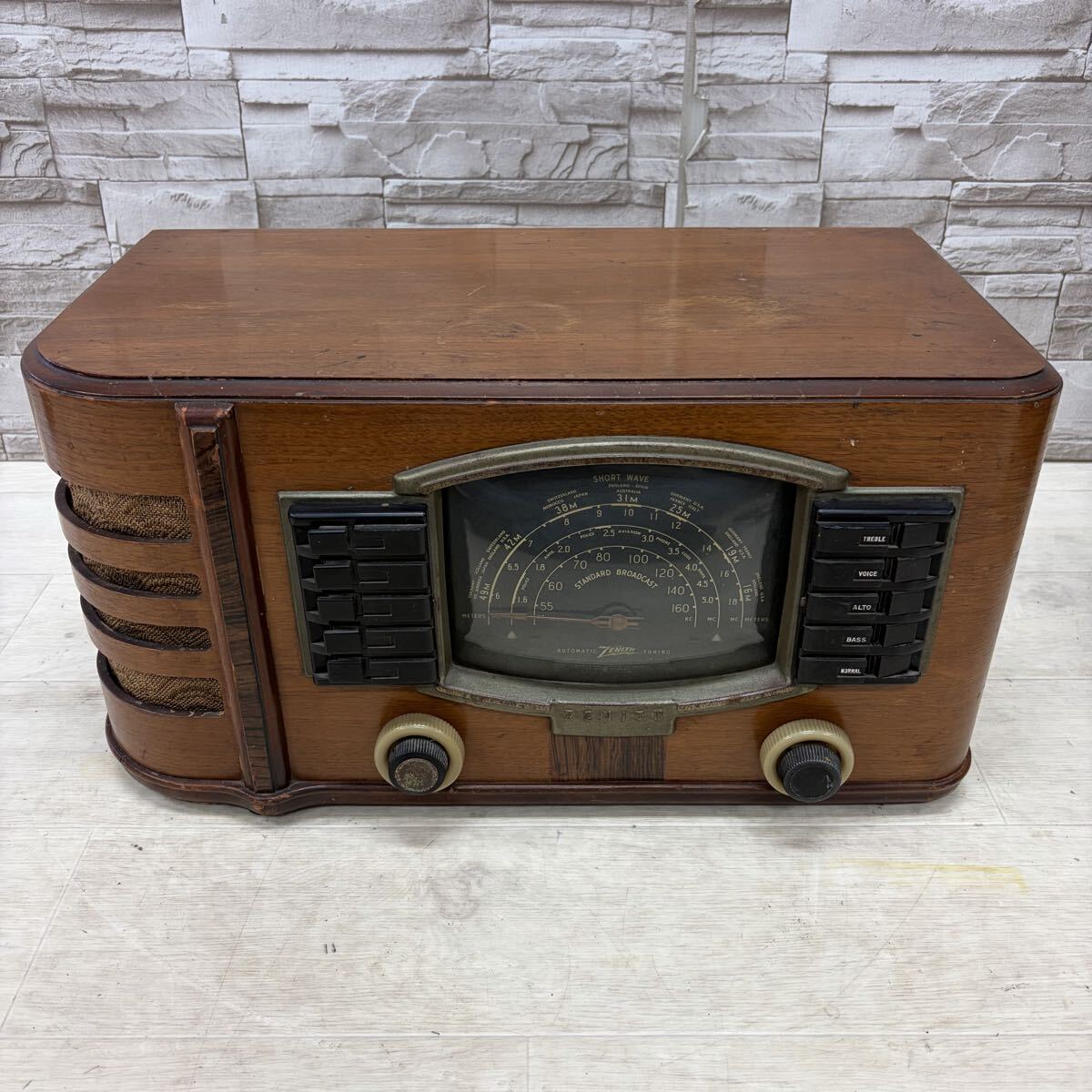 ☆1円〜☆ ZENITH ゼニス アンティーク 真空管ラジオ 7S633 ビンテージ レトロ ラジオ 当時物 7-S-633