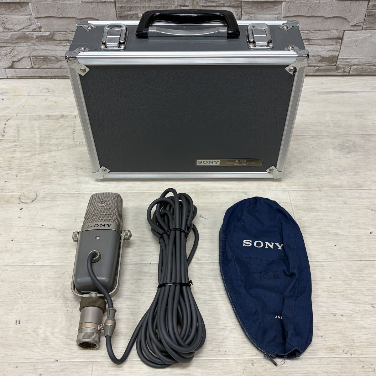 ☆1円〜☆ SONY ソニー コンデンサーマイク C-38B サンパチマイク 漫才マイク ビンテージ コンデンサーマイクロホン