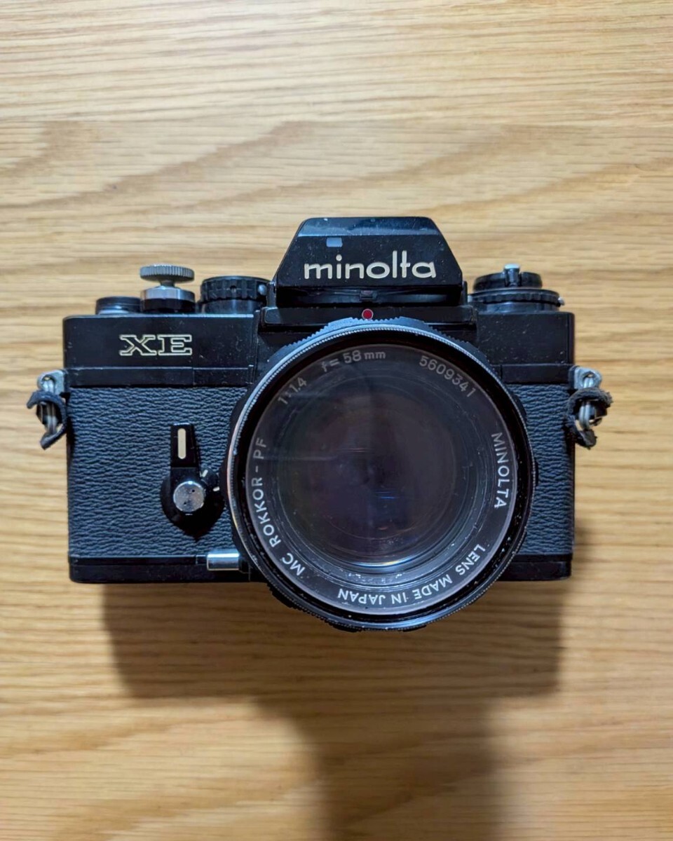 minolta XE MINOLTA LENS MC ROKKOR-PF 1:1.4 f=58mm 1A 55mm ミノルタ