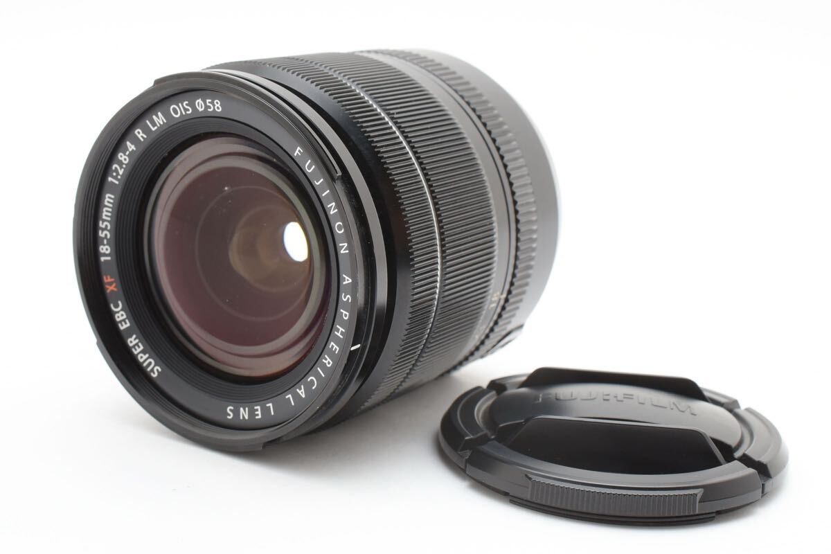 【極上品】FUJIFILM フジフィルム FUJINON ASPHERICAL LENS SUPER EBC XF 18-55mm F2.8-4 R LM OIS レンズ【キャップ付き】(837)