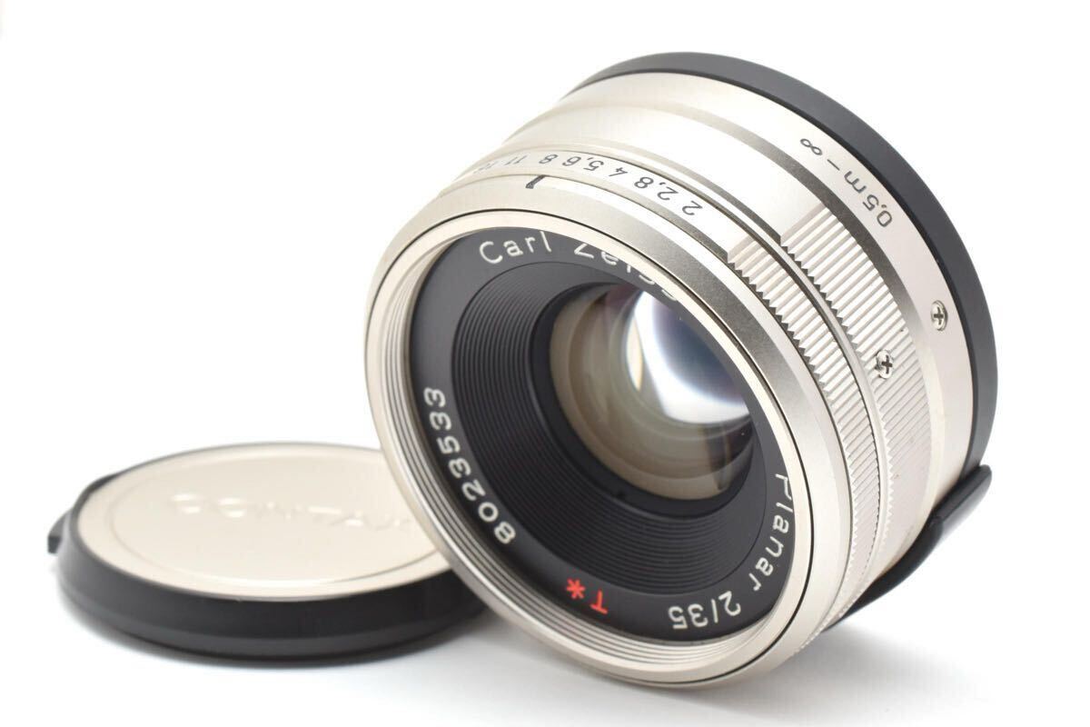 【極上品】CONTAX コンタックス Carl Zeiss Planar 35mm f2 2/35 T* Gマウント G1 G2 プラナー レンズ【キャップ付き】#892