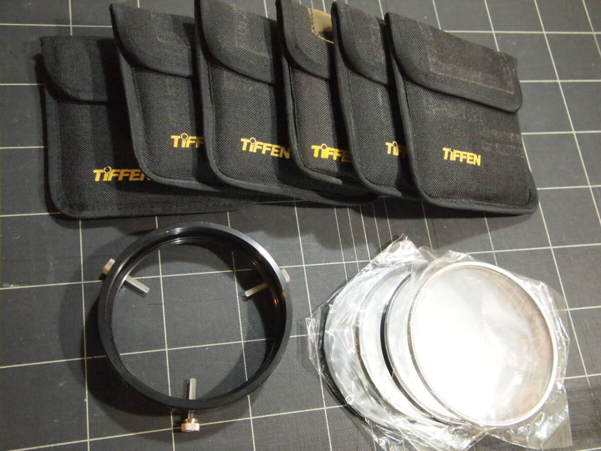 フィルター　SIZE#4.5（１１４ｍｍ程度）　偏光・ブラックミストなど１０枚　ホルダー付