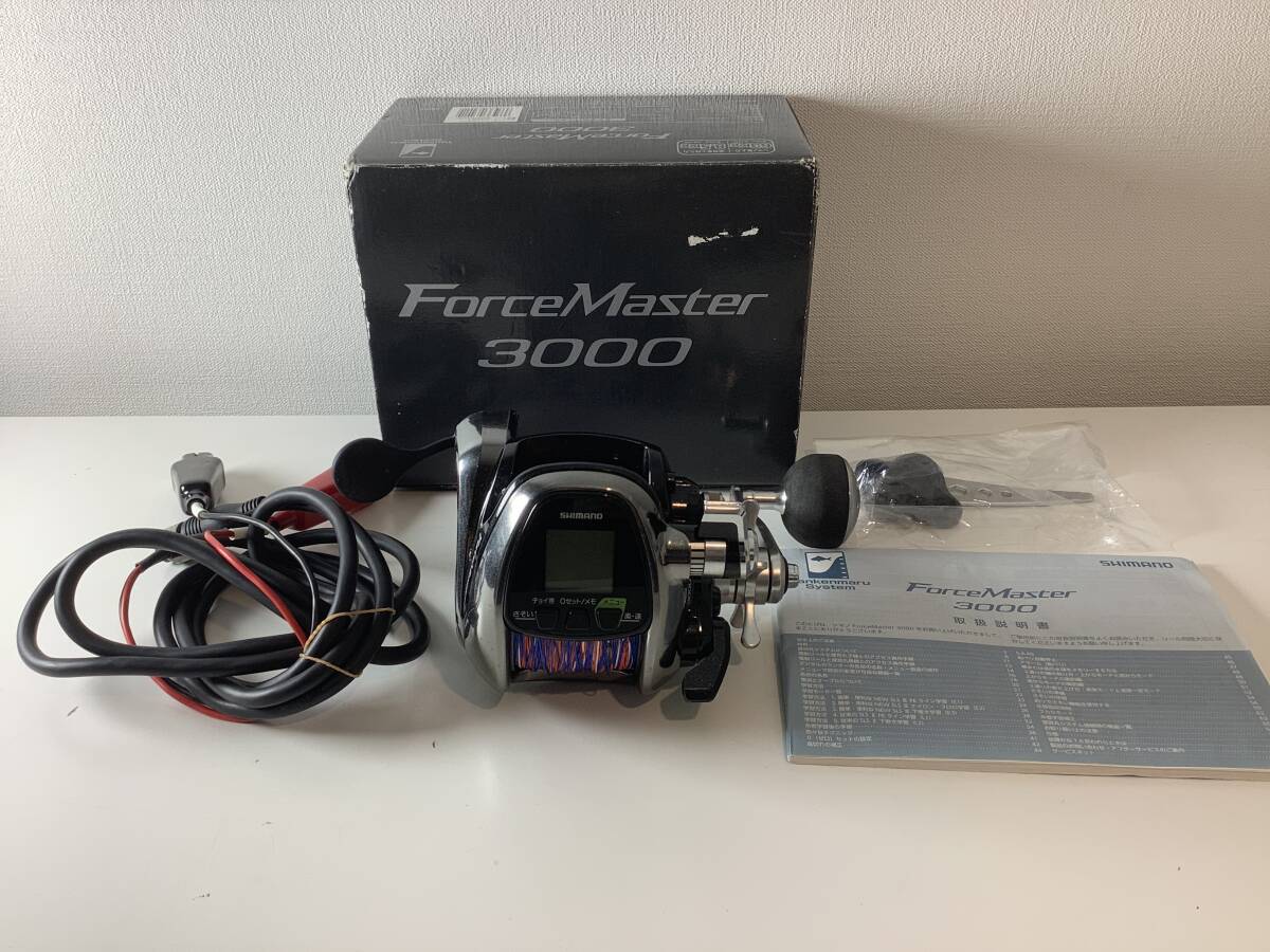  2604299 SHIMANO シマノ ForceMaster 3000 電動リール 付属品込み 動作未確認