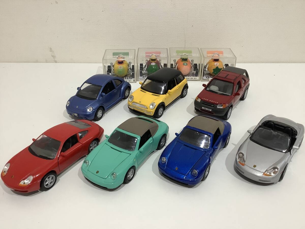  2604318 ミニカー まとめ売り 7台 チョロQ FRIDGE RACER 4個セット ポルシェ ミニクーパー ランドローバー