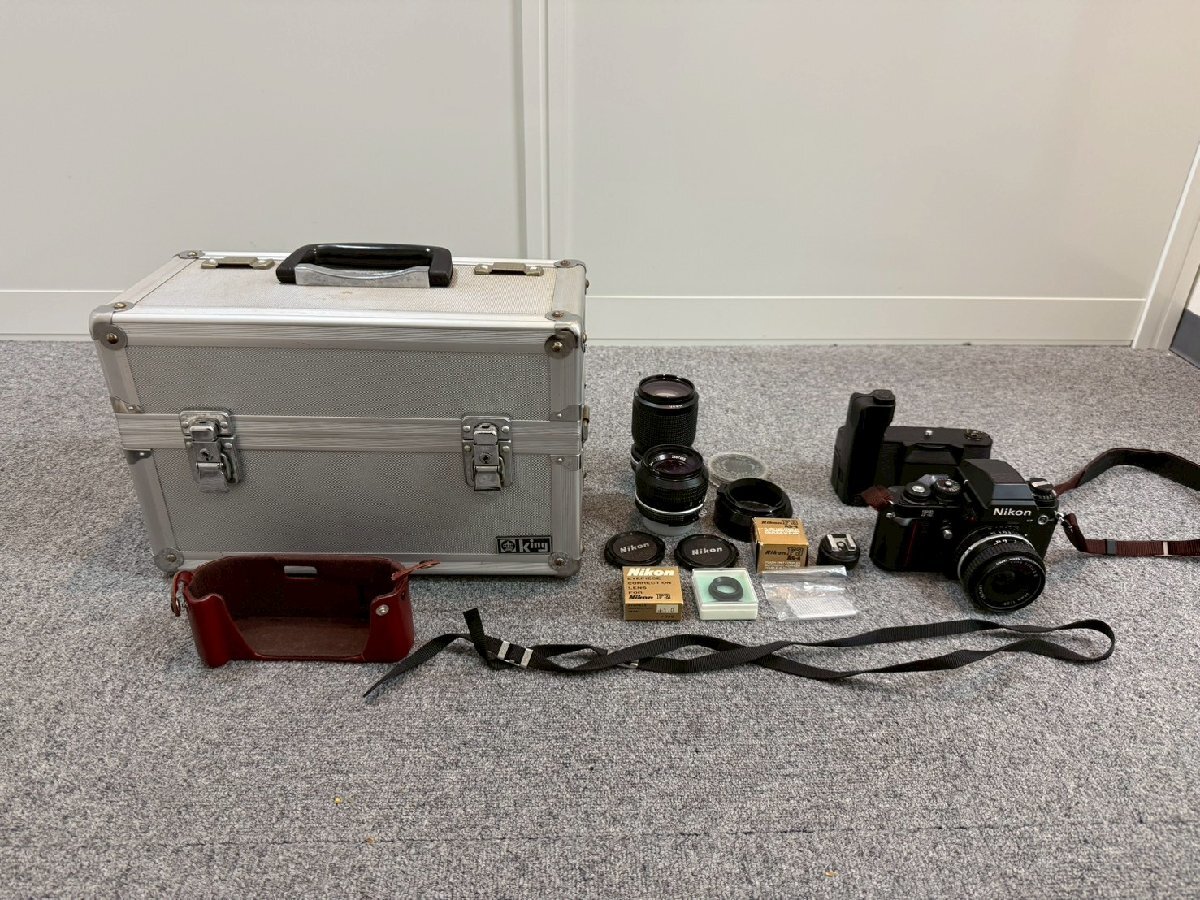 【50000円～】NIKON ニコン F3HP フィルム一眼レフカメラ一式 / レンズ計3個 アルミケース付 シャッターOK FC-01