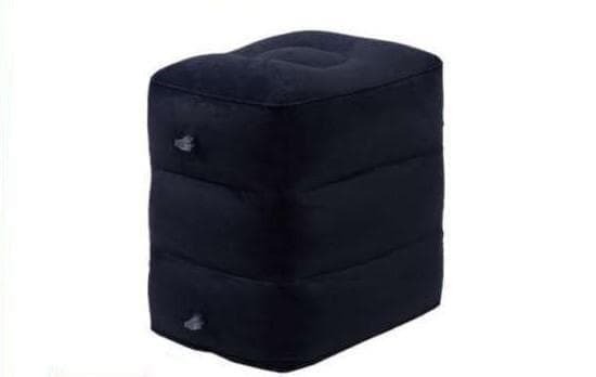 黒色　エアーフットレスト エアークッション オットマン　旅行 足置き場