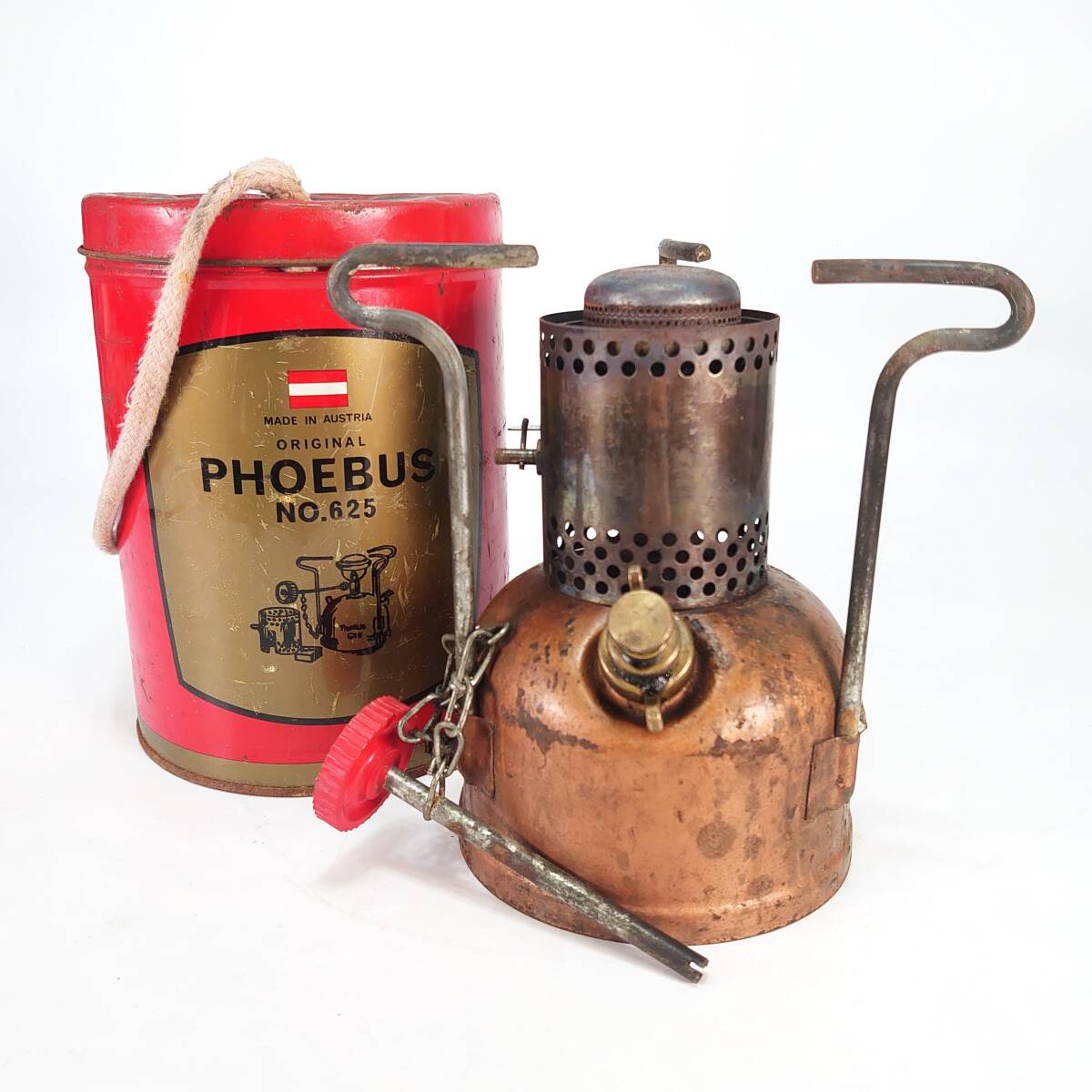 PHOEBUS ホエーブス ストーブ No.625 シングルバーナー オーストラリア製 赤丸缶 アウトドア キャンプ ヴィンテージ 現状品
