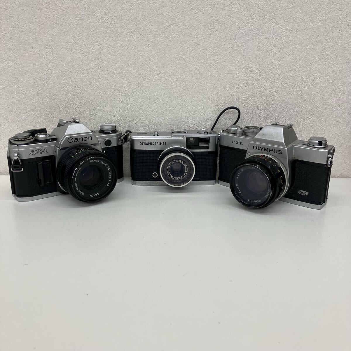 【R1690-j】 カメラ フィルムカメラ　3点 まとめ　 OLYMPUS FTL TRIP 35 CANON AE1 一眼レフ アンティーク　キヤノン　オリンパス