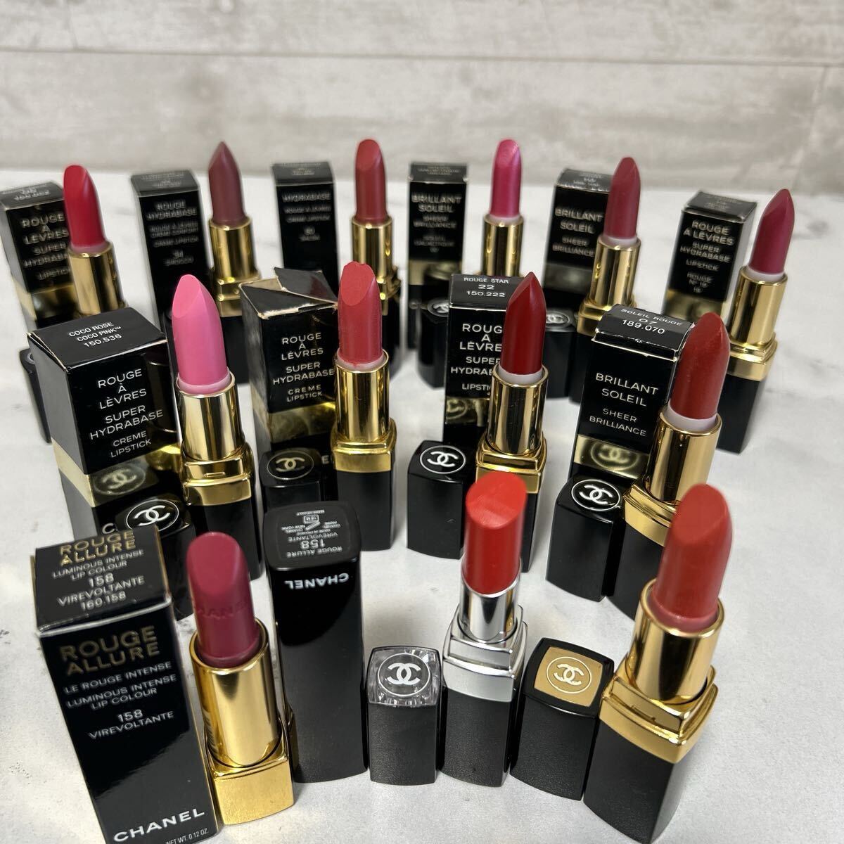 CHANEL シャネル 口紅 ルージュ コスメ リップ 残量多 リップスティック 化粧品　美品 新品未使用含む 口紅まとめ 中古コスメ 13本セット