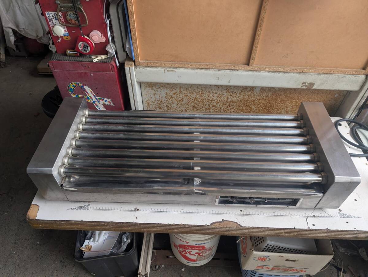 Ｔ★4/21Ｓ:エイシン電機 回転式フランクフルト焼き機　電気式　動作品　中古品