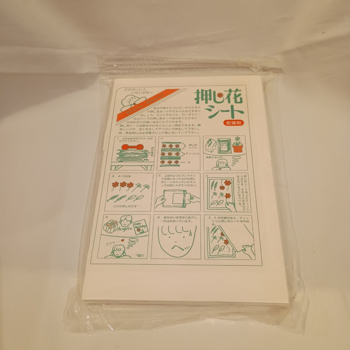 押し花シート 乾燥剤付き ハンドメイド クラフト　フラワーアート　手工芸