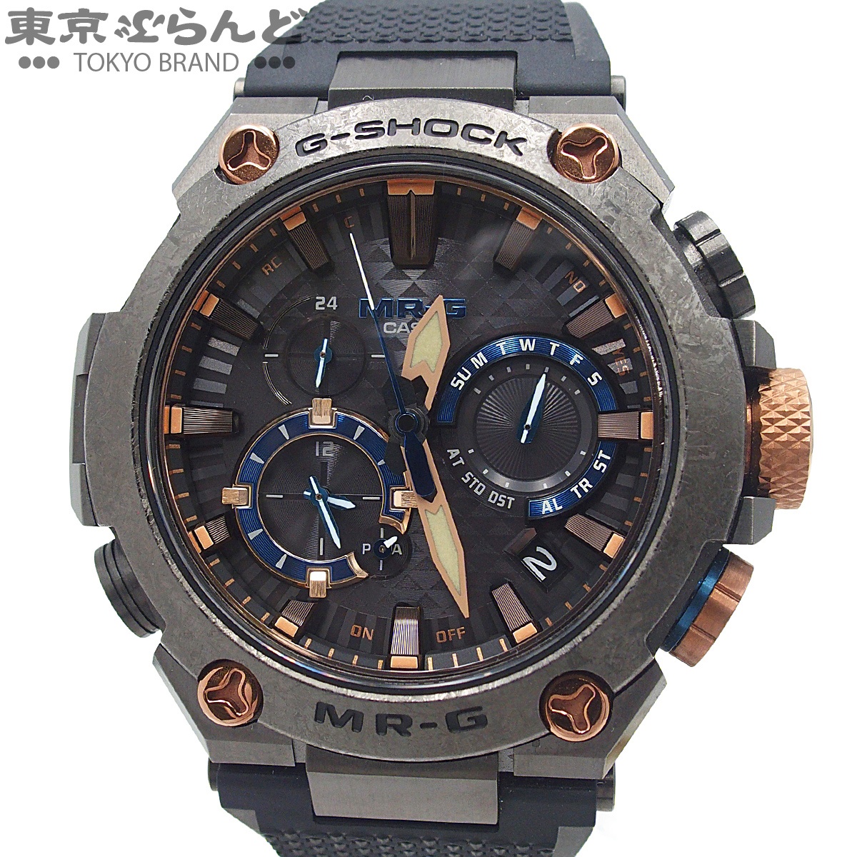 101859815 カシオ G-SHOCK MR-G 勝色 MRG-B2000R-1AJR ブラックxブロンズ チタン ラバー Gショック 箱・保 腕時計 ソーラー電波 bluetooth