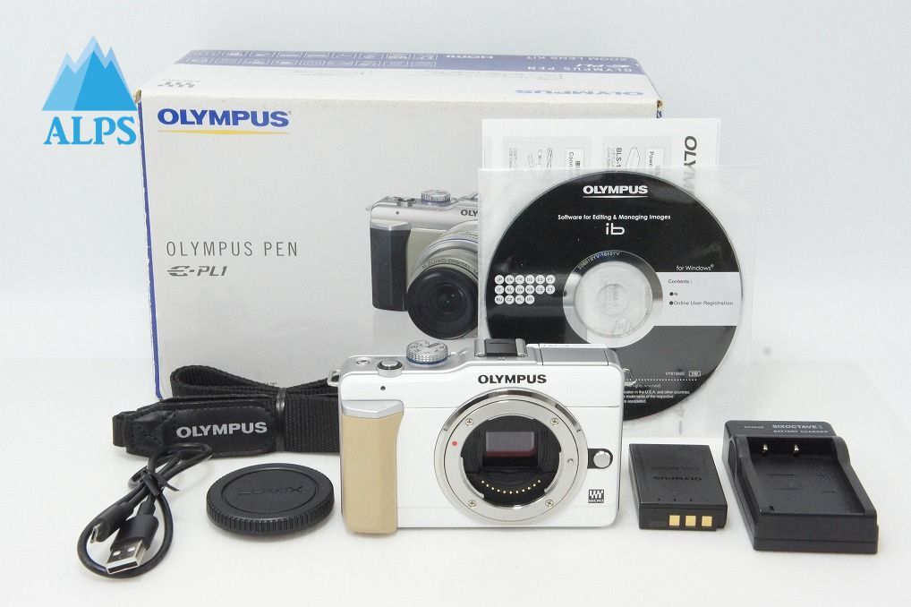 OLYMPUS オリンパス PEN Lite E-PL1 ボディ ミラーレス一眼カメラ ホワイト 元箱付 260401s【アルプスカメラ】