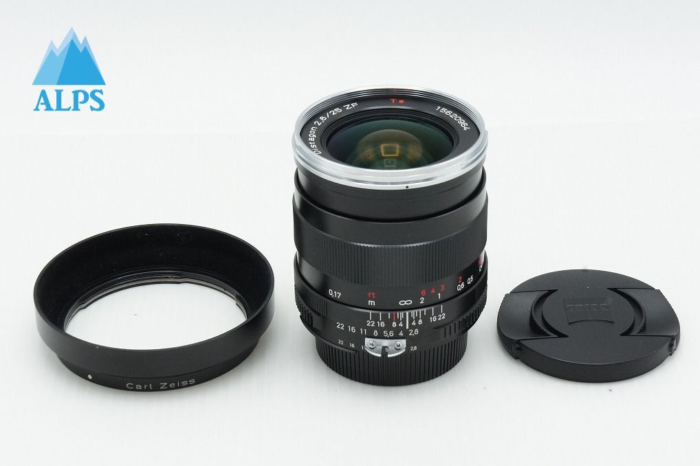 美品 Carl Zeiss カールツァイス Distagon T* 25mm F2.8 ZF Nikon ニコン Fマウント MF 単焦点レンズ フード付 260320aq【アルプスカメラ】