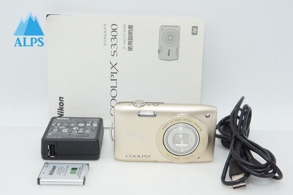 Nikon ニコン COOLPIX S3300 コンパクトデジタルカメラ スイートゴールド 260403ak【アルプスカメラ】