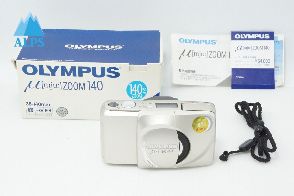 美品 OLYMPUS オリンパス μ mju: ZOOM 140 35mmコンパクトフィルムカメラ 元箱付 260320f【アルプスカメラ】