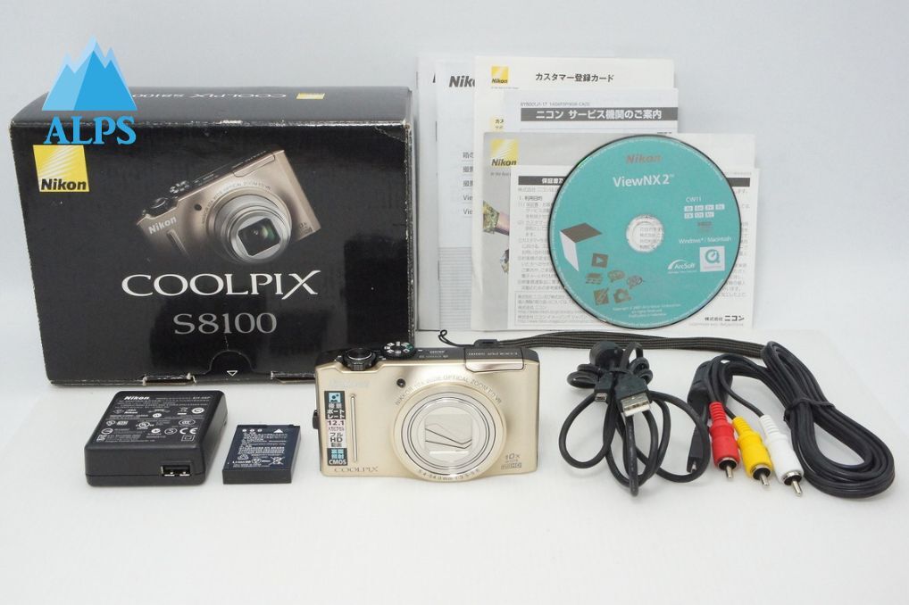良品 Nikon ニコン COOLPIX S8100 コンパクトデジタルカメラ プレシャスゴールド 元箱付 260403v【アルプスカメラ】