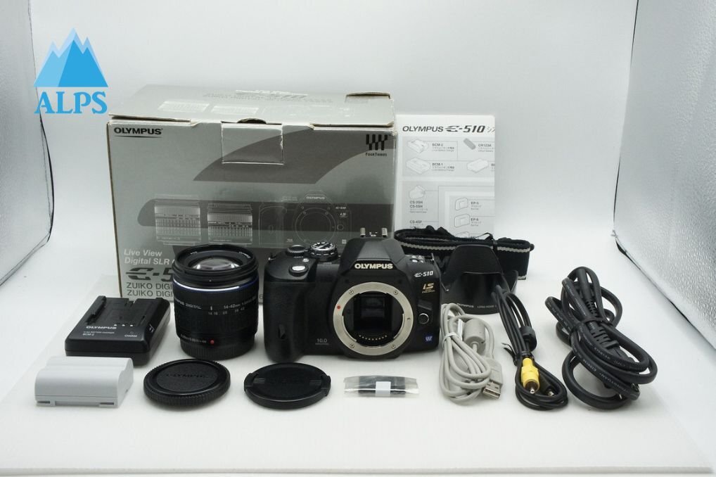 訳あり品 OLYMPUS E-510 + ZUIKO DIGITAL ED 14-42mm F3.5-5.6 ズームレンズキット デジタル一眼レフ 元箱付 260227j【アルプスカメラ】
