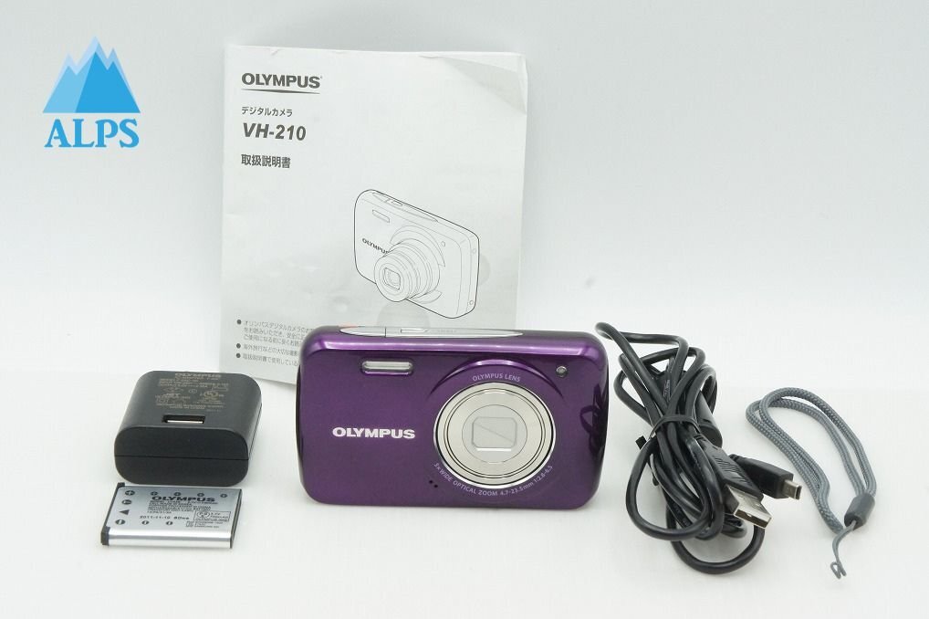 訳あり品 OLYMPUS オリンパス VH-210 コンパクトデジタルカメラ パープル 260227a【アルプスカメラ】