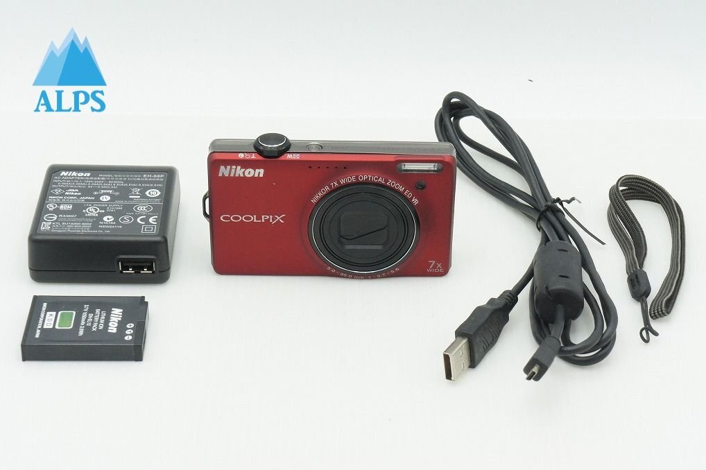 訳あり品 Nikon ニコン COOLPIX S6000 コンパクトデジタルカメラ フラッシュレッド 260304h【アルプスカメラ】