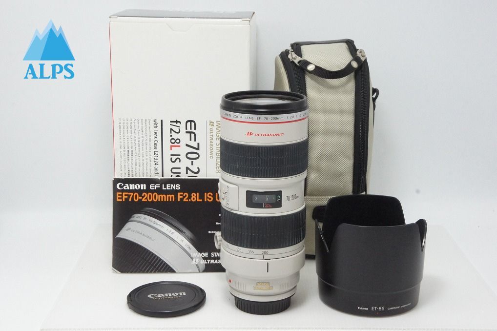Canon キヤノン EF 70-200mm F2.8L IS USM フルサイズ ズームレンズ フード 元箱付 260409l【アルプスカメラ】