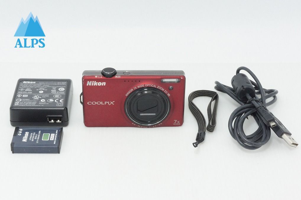 良品 Nikon ニコン COOLPIX S6000 コンパクトデジタルカメラ フラッシュレッド 260408n【アルプスカメラ】