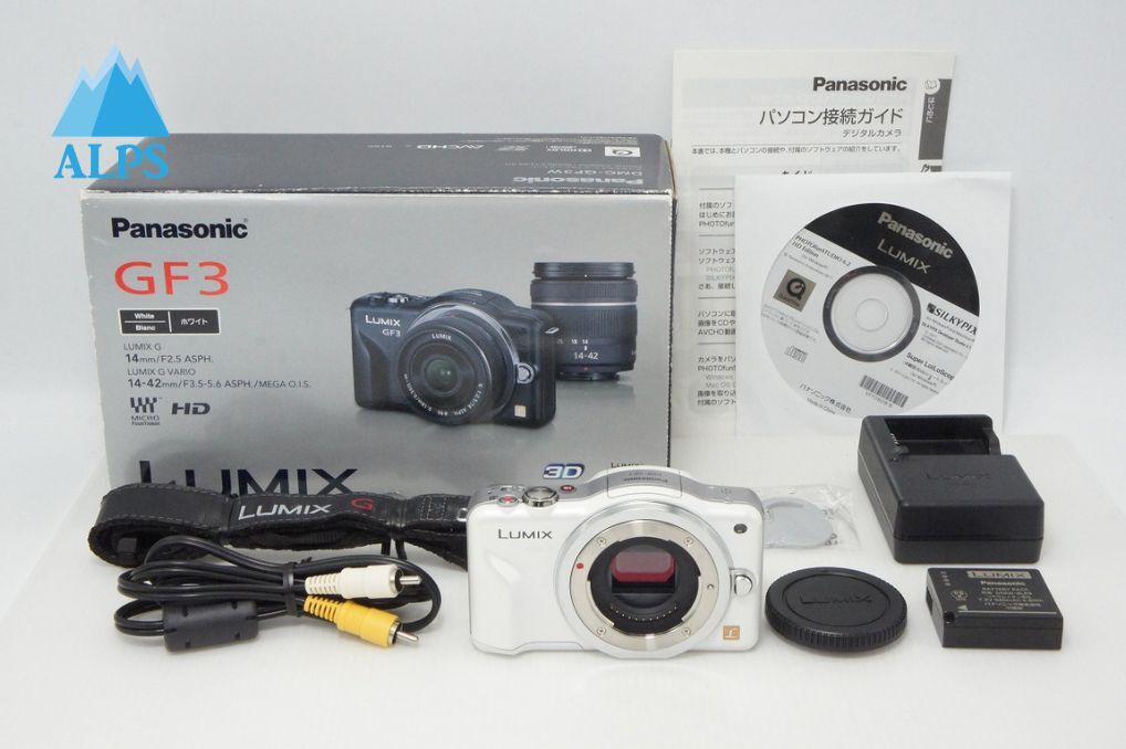 良品 Panasonic パナソニック LUMIX DMC-GF3 ボディ ミラーレス一眼カメラ ホワイト 元箱付 260410f【アルプスカメラ】