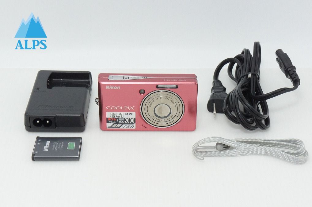 美品 Nikon ニコン COOLPIX S510 コンパクトデジタルカメラ ラズベリーレッド 260409ai【アルプスカメラ】