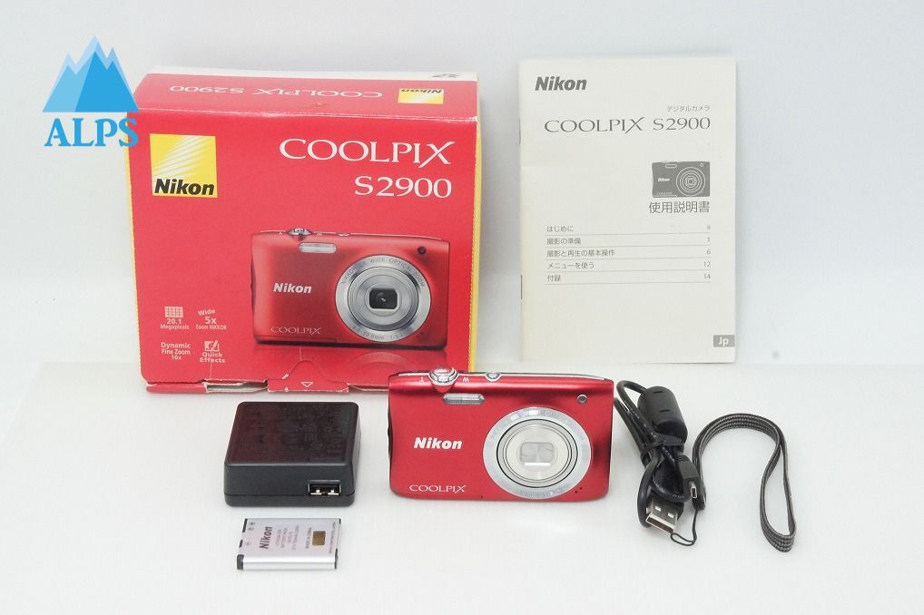 Nikon ニコン COOLPIX S2900 コンパクトデジタルカメラ レッド 元箱付 260408j【アルプスカメラ】