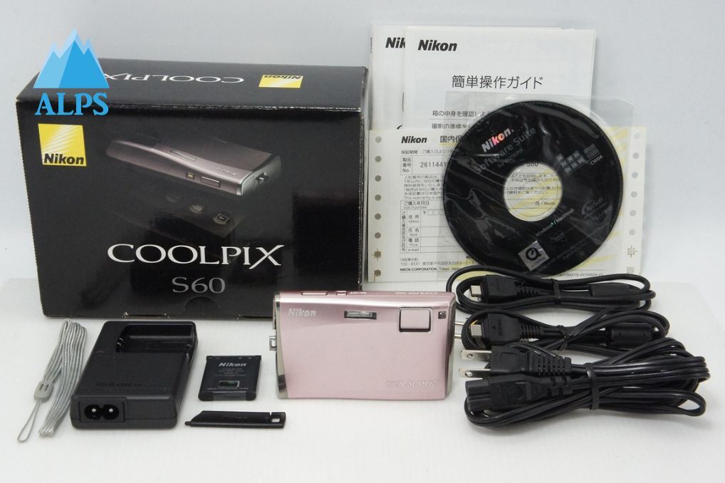 良品 Nikon ニコン COOLPIX S60 コンパクトデジタルカメラ ロイヤルピンク 元箱付 260409b【アルプスカメラ】