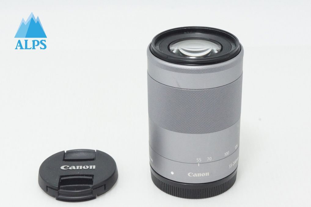 Canon キヤノン EF-M 55-200mm F4.5-6.3 IS STM APS-C EF-Mマウント シルバー ズームレンズ 260413i【アルプスカメラ】