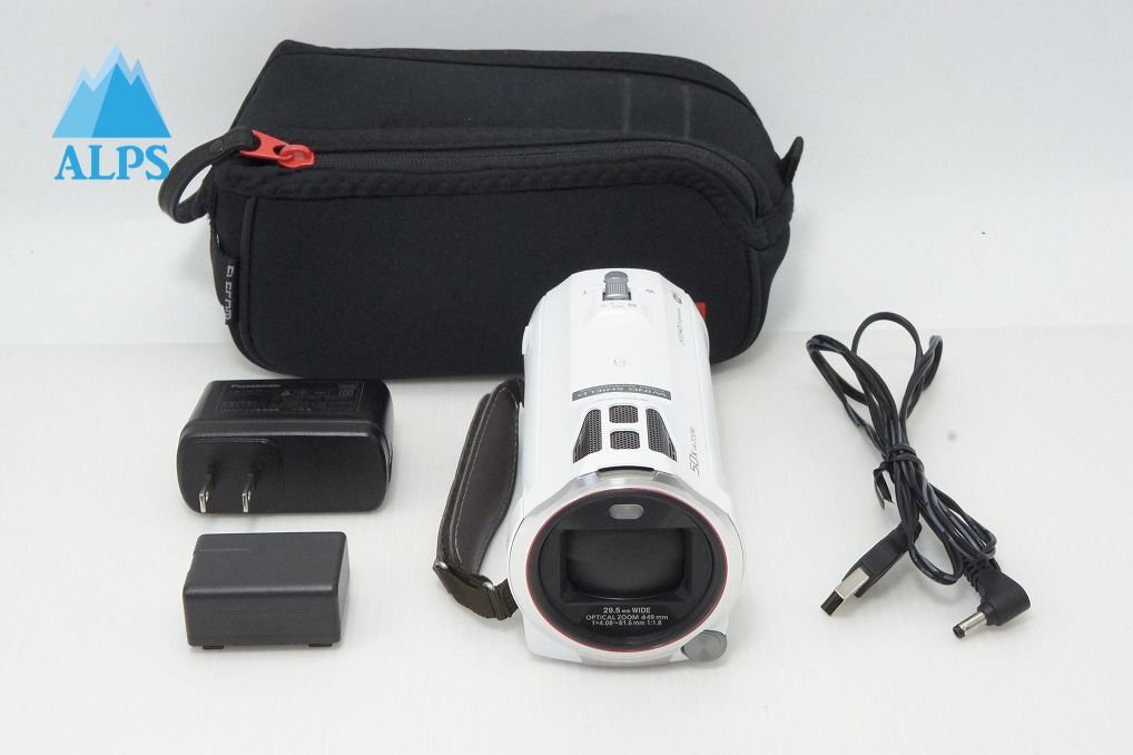 美品 Panasonic パナソニック HC-V750M-W デジタルビデオカメラ ホワイト ケース付 260413v【アルプスカメラ】