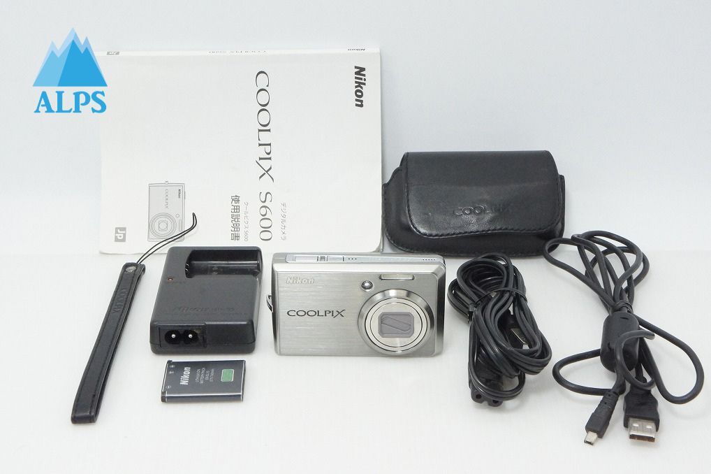 美品 Nikon ニコン COOLPIX S600 コンパクトデジタルカメラ チタンシルバー 260414b【アルプスカメラ】