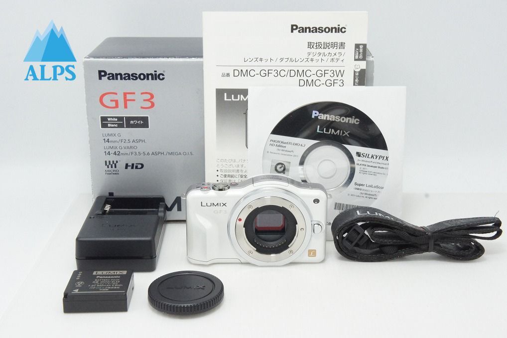 良品 Panasonic パナソニック LUMIX DMC-GF3 ボディ ミラーレス一眼カメラ ホワイト 元箱付 260416n【アルプスカメラ】