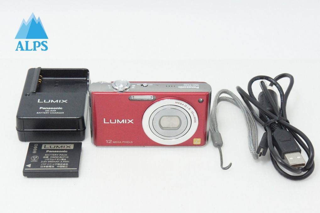 良品 Panasonic パナソニック LUMIX DMC-FX40 コンパクトデジタルカメラ フレッシュレッド 260414m【アルプスカメラ】