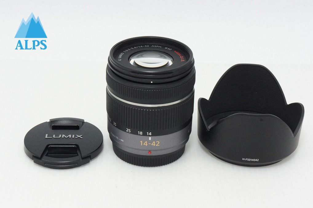 良品 Panasonic LUMIX G VARIO 14-42mm F3.5-5.6 ASPH. MEGA O.I.S H-FS014042 マイクロフォーサーズ フード付 260416p【アルプスカメラ】