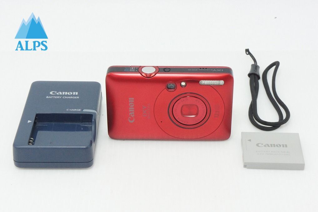 Canon キヤノン IXY DIGITAL 210 IS コンパクトデジタルカメラ レッド 260420ab【アルプスカメラ】