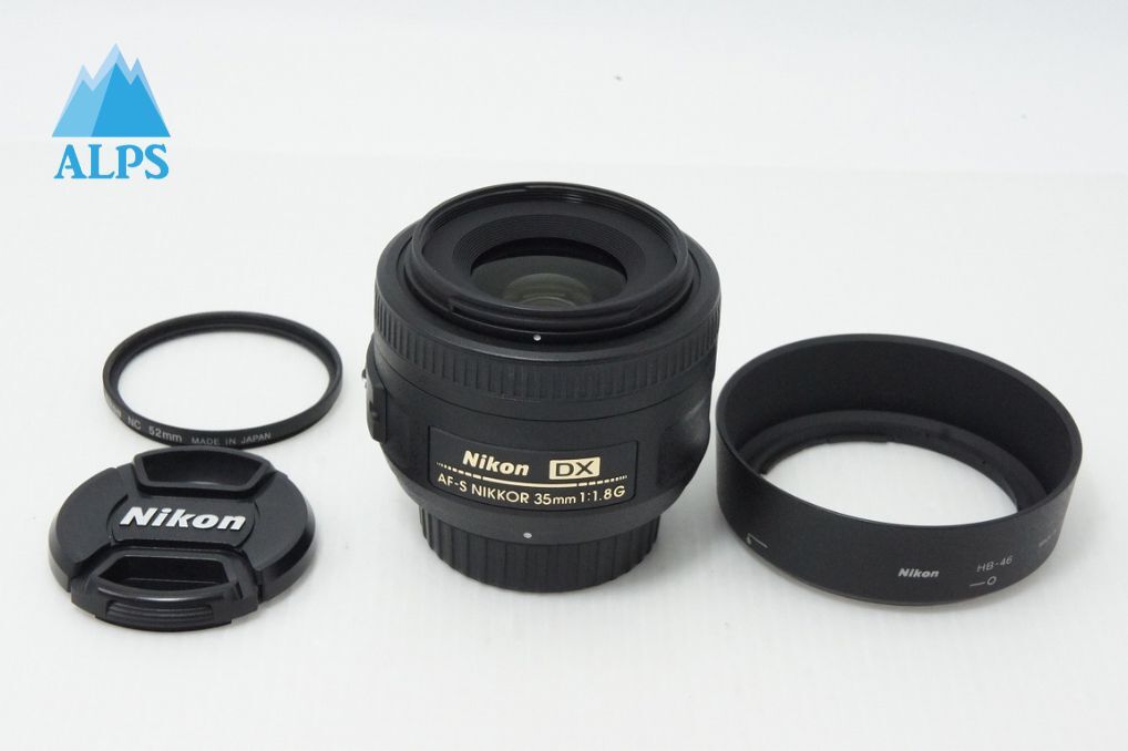 美品 Nikon ニコン AF-S DX NIKKOR 35mm F1.8G APS-C 単焦点レンズ フード付 260420u【アルプスカメラ】