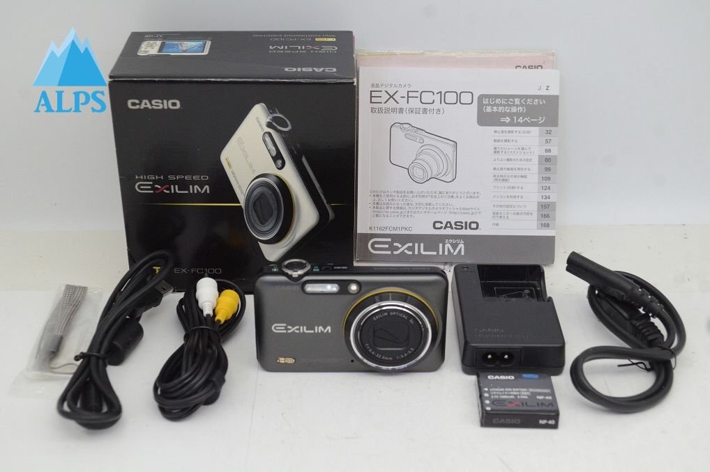 訳あり品 CASIO カシオ EXILIM EX-FC100 コンパクトデジタルカメラ ホワイト 元箱付 250905q【アルプスカメラ】