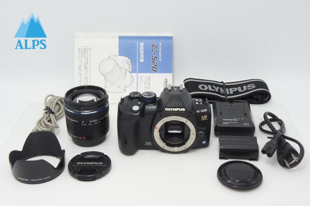 良品 OLYMPUS オリンパス E-520 + ZUIKO DIGITAL ED 14-42mm F3.5-5.6 レンズキット デジタル一眼レフカメラ 260416a【アルプスカメラ】