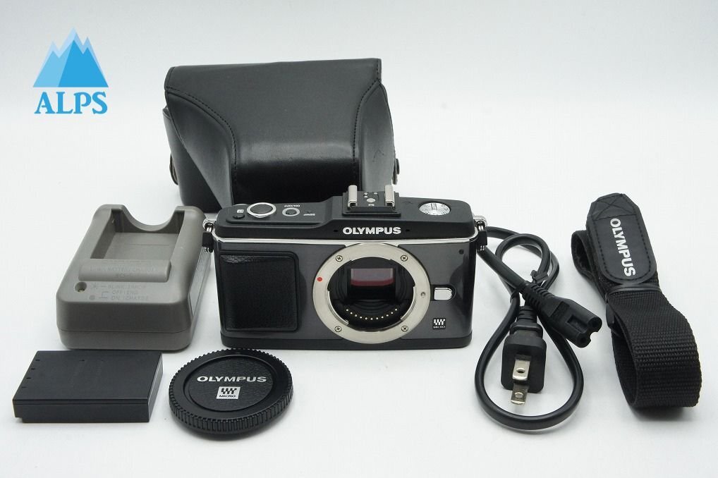 OLYMPUS オリンパス PEN E-P2 ボディ ミラーレス一眼カメラ ブラック ケース付 251220i【アルプスカメラ】