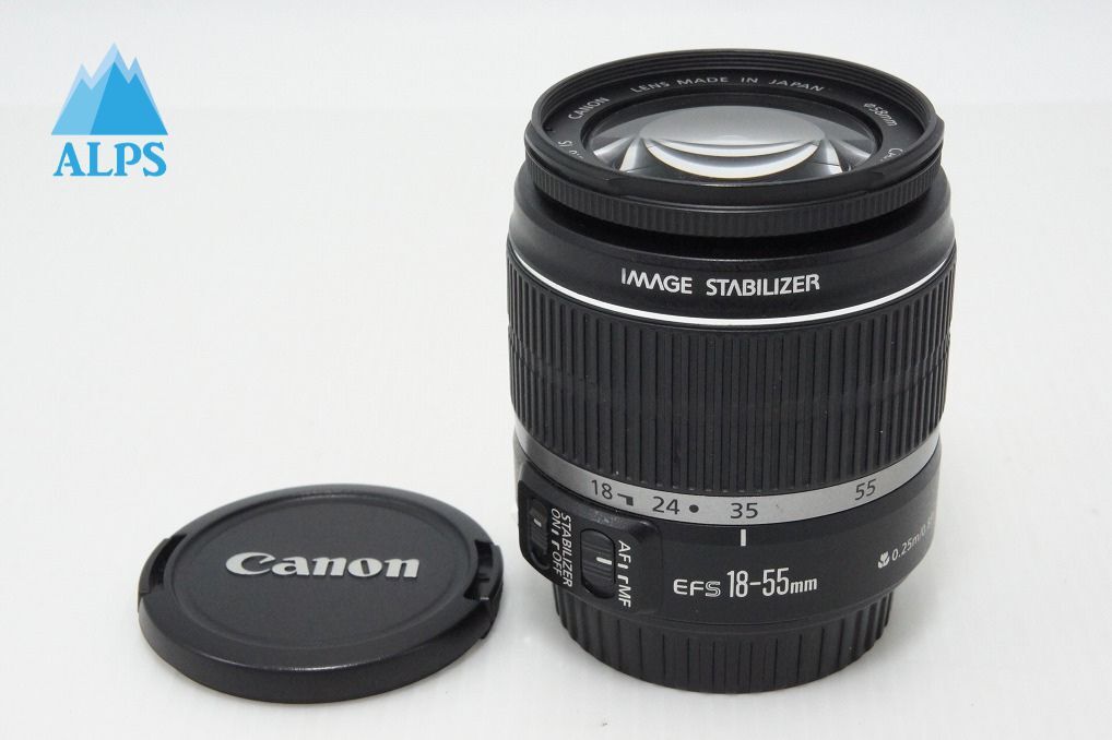 良品 Canon キヤノン EF-S 18-55mm F3.5-5.6 IS APS-C ズームレンズ 260409wa【アルプスカメラ】
