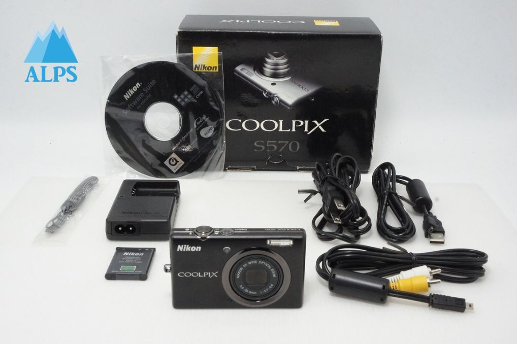 美品 Nikon ニコン COOLPIX S570 コンパクトデジタルカメラ ブラック 元箱付 260420q【アルプスカメラ】