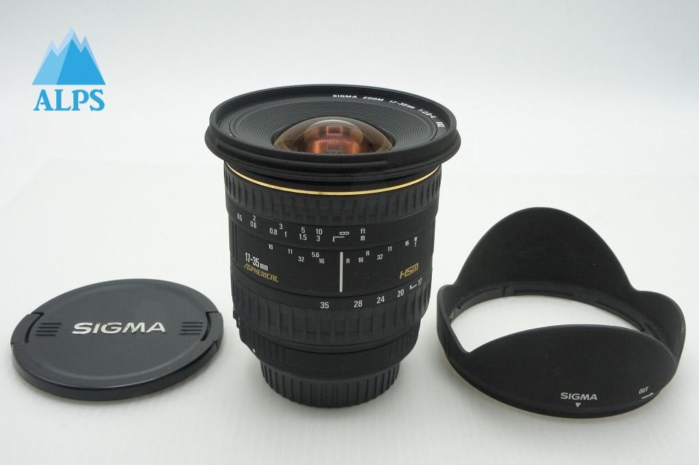 ジャンク品 SIGMA シグマ AF 17-35mm F2.8-4 EX HSM ASPHERICAL Canon EFマウント ズームレンズ フード付 260123n【アルプスカメラ】